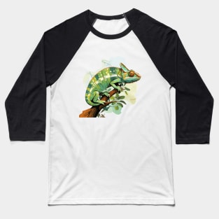 Veiled Chameleon Baseball T-Shirt